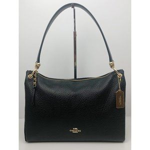 Coach Mixed Leather Shoulder Bag